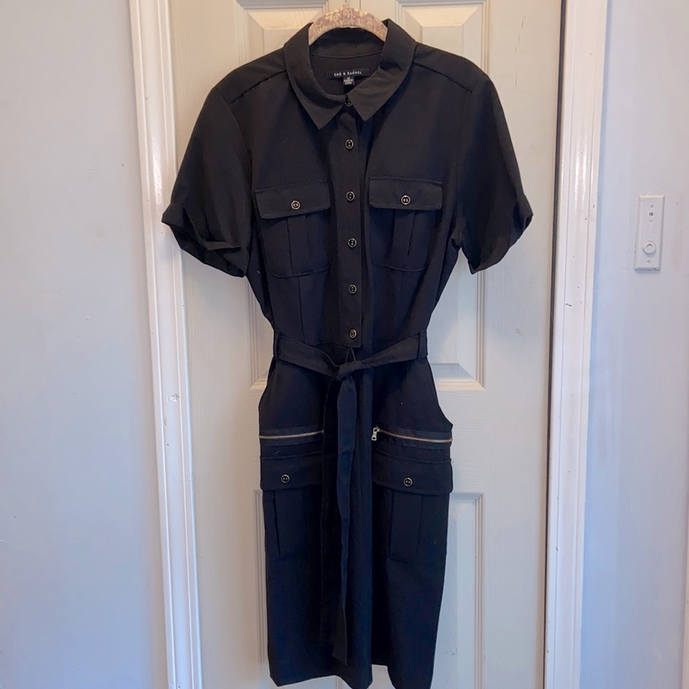 Buttoned front dress with Belt